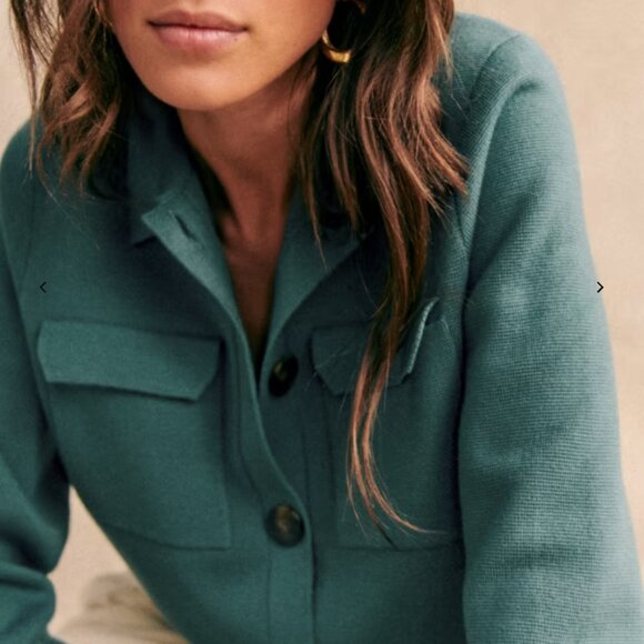 Sezane Betty Cardigan Sage - Size M - Picture 3 of 4